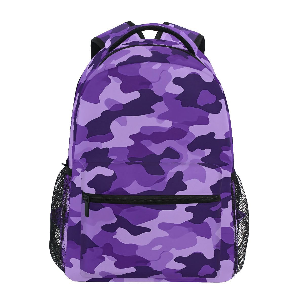 Nuyfvg Unisex Kids As Pic Purple Camouflage Backpack For School Bag Boys Girls Rucksack Travel Secondary School Bags Lightweight Casual Daypack