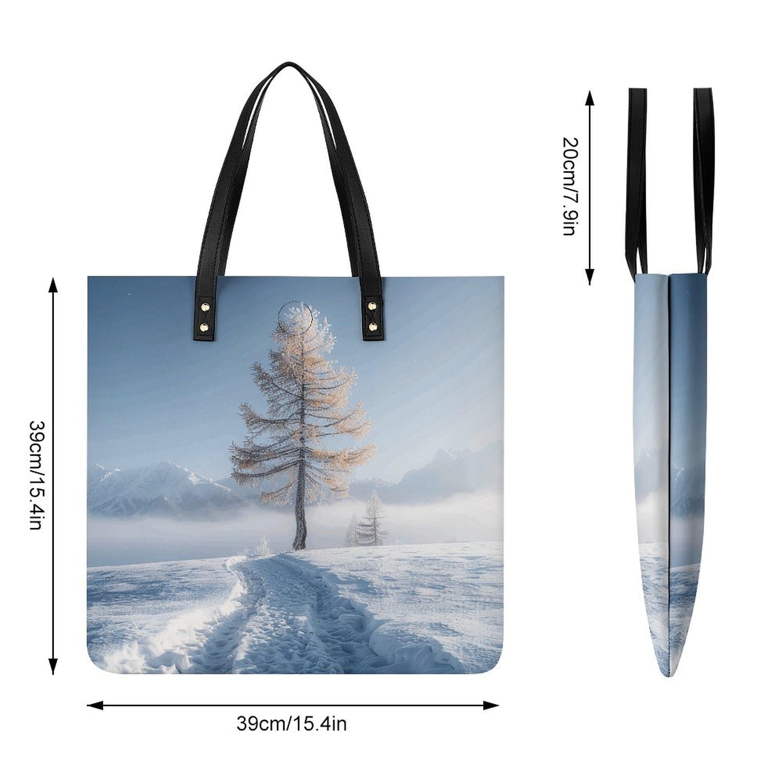 Tall Larch Tree Large Leather Handbags Women Fashion Handbag Multifunctional Travel Bag It Is A Great Gift for Mothers, Teachers, Friends, Bridesmaids