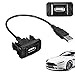 mainlly Dashboard Flush Mount USB Car Male -Female Extension Cable Adapter Fit for Toyota