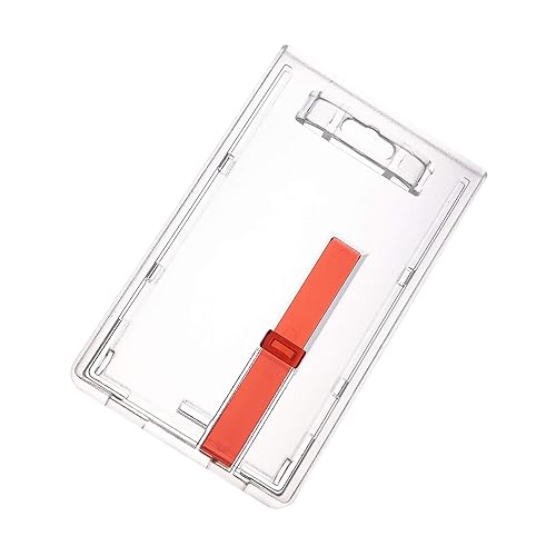 Fallen One 2 Pack Hard Plastic Vertical ID Badge Card Holder with Red Extractor