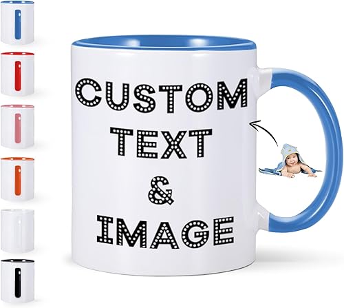 Taza de café personalizada, taza personalizada, diseña tu propia taza con nombre y logotipo, texto fotográfico, tazas personalizadas en ambos lados
