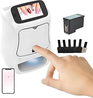 3D Nail Art Printer – Upgraded Wireless Digital Nail Machine with Ink Cartridge, 800+ Designs, 10s Fast Printing, WiFi/USB...