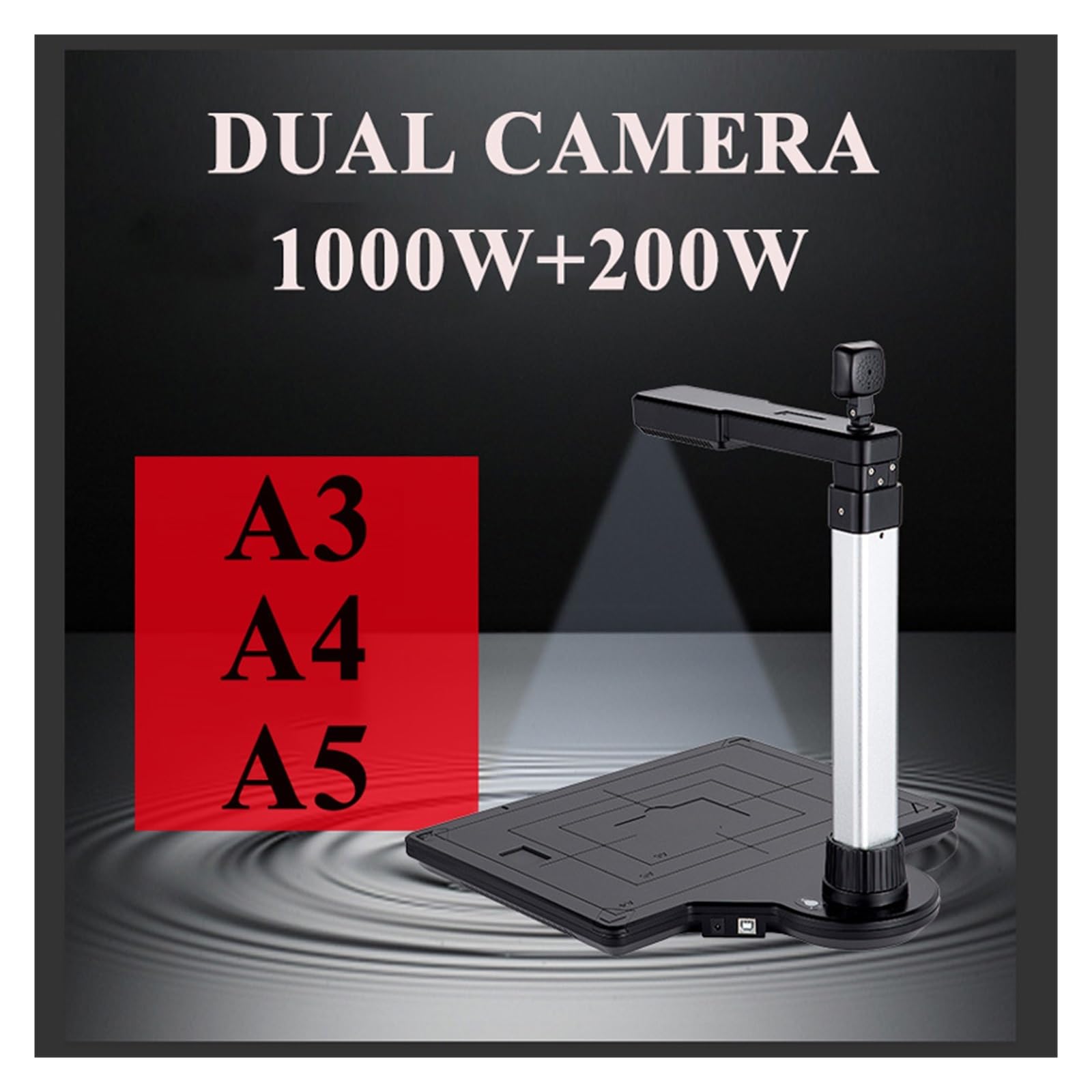 Fotocamera for scanner di documenti for insegnare con scanner fotografici in formato A3 HD da 10 MP for PC portatile Formazione online portatile con OCR