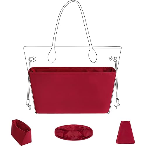 DGAZ Purse Organizer Insert Fits Neverfull-Bags，Silk Bag Organizer，Luxury Handbag & Tote Shaper（GM）