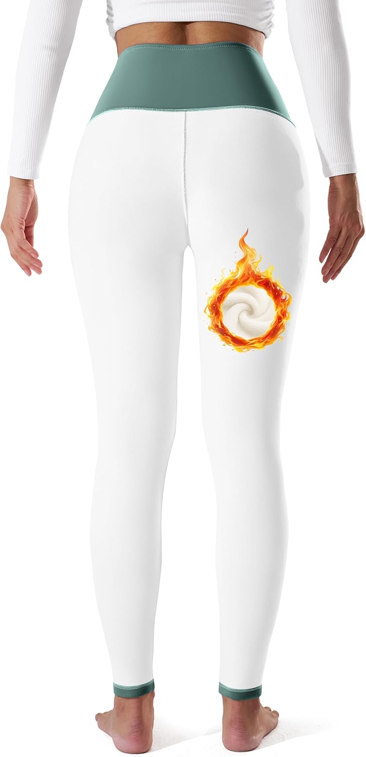 FEYHAY Women's Fleece Lined Yoga Pants Thermal Winter High Waisted Tummy Control Leggings - Image 2