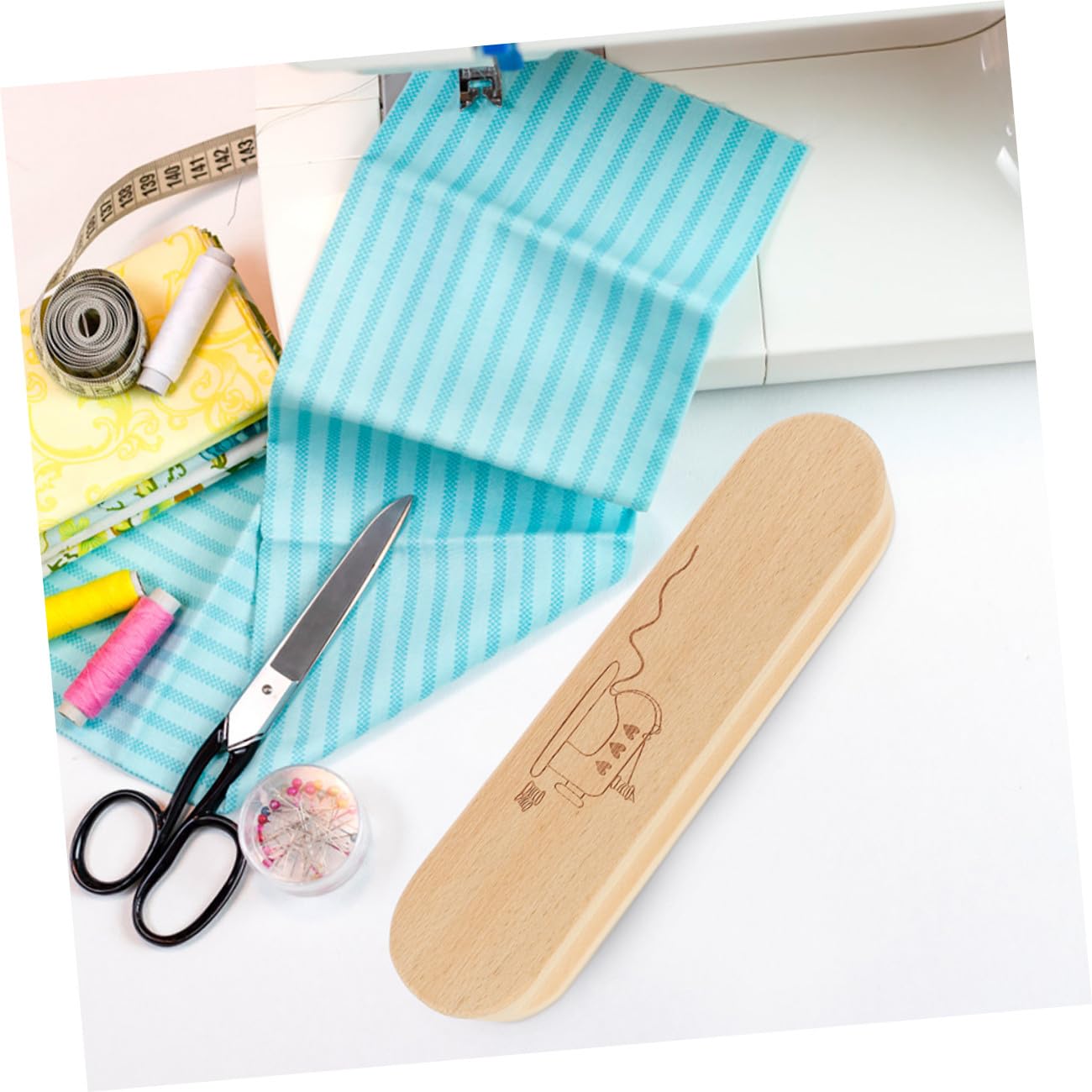 VICASKY Prensa Para Planchar Patchwork Bloque De Madera Para Planchar y Coser Badajo Para Acolchar Badajo De Planchado Bloque De Sastre Herramienta Badajo De Madera Badajos Tableta Costura