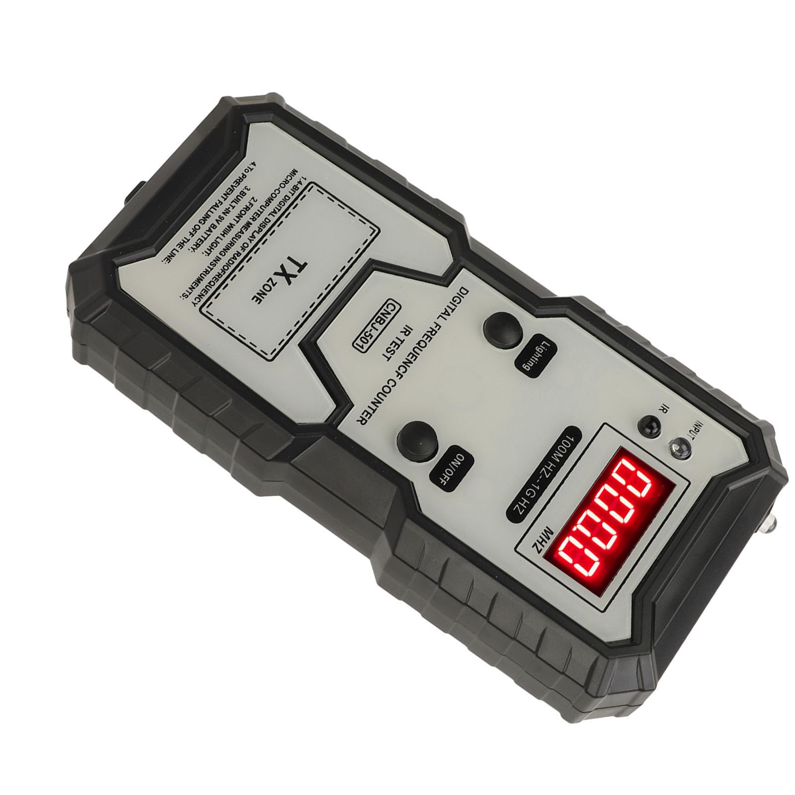 Funkschlüssel-Frequenztester, Infrarot-Signaldetektor mit Digitalanzeige für Autoschlüssel, Garagentor-Fernbedienung, Zugangskontrolle, 100 M Hz Bis 1 G Hz