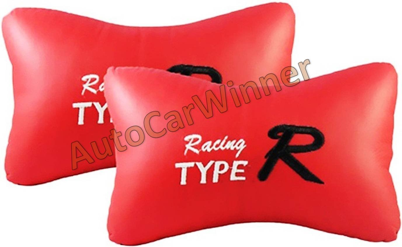 AUTO CAR WINNER Type R Red Car Neck Rest Cushion
