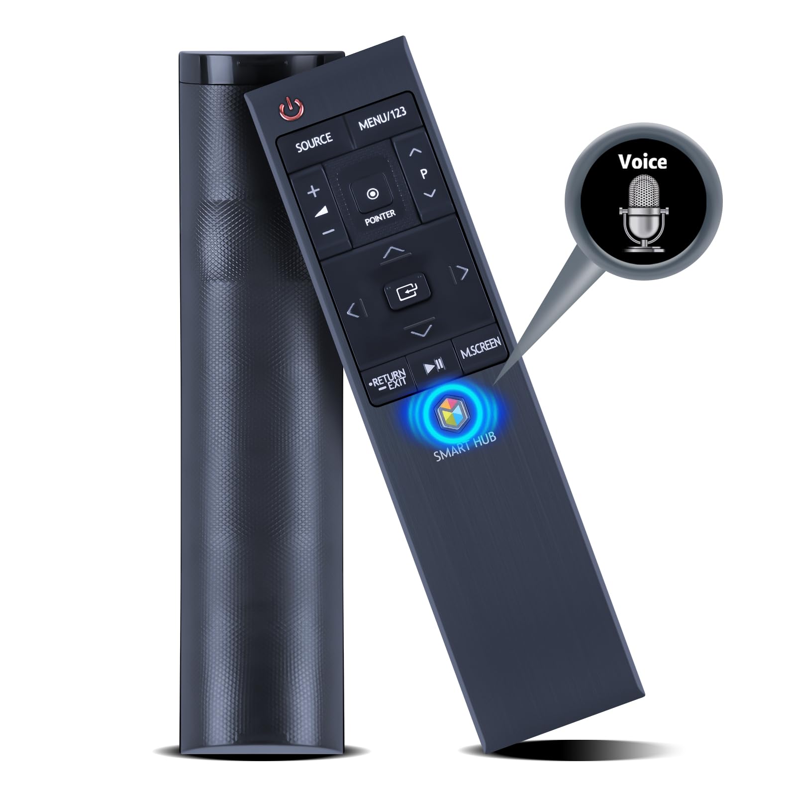 PZL New Voice Replacement Remote Control BN59-01220D fit for Samsung 4K HUB Smart TV UN48JS9000FX UN48JU6700F UN50JU7100F UN65JU750DF UN78JS8600FX UN78JS9100FX (NOT with USB)