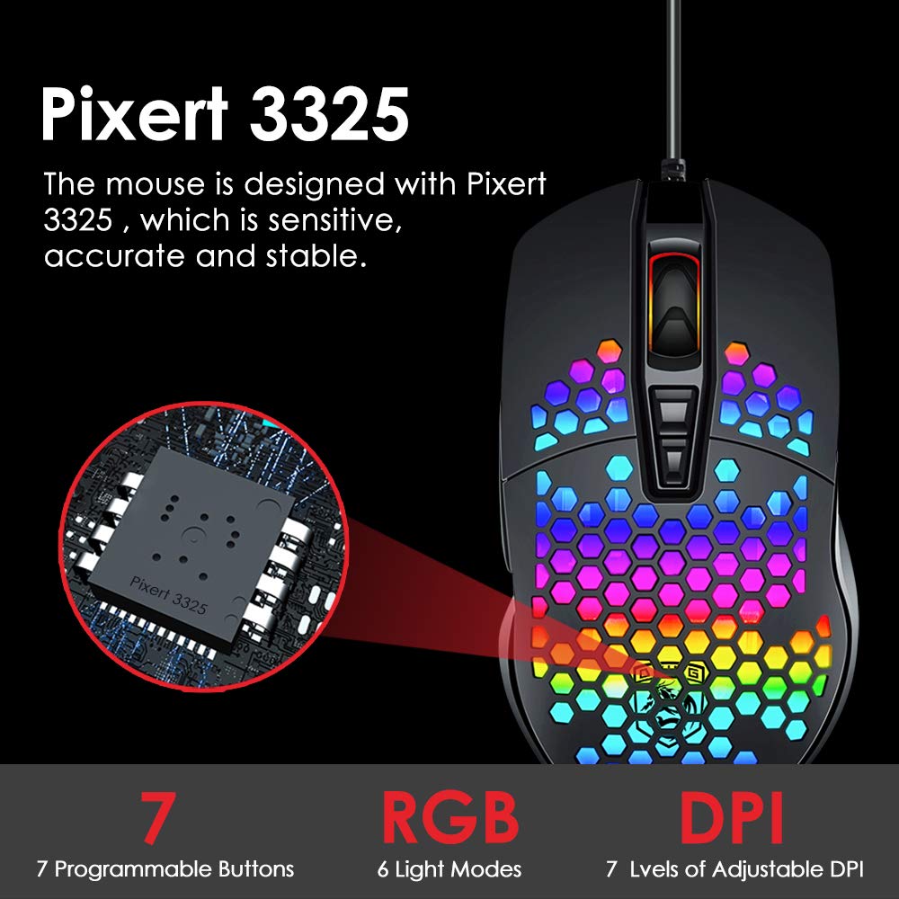 Wired Adjustable DPI Optical Computer Gaming Mice Usb Gaming Mouse ...