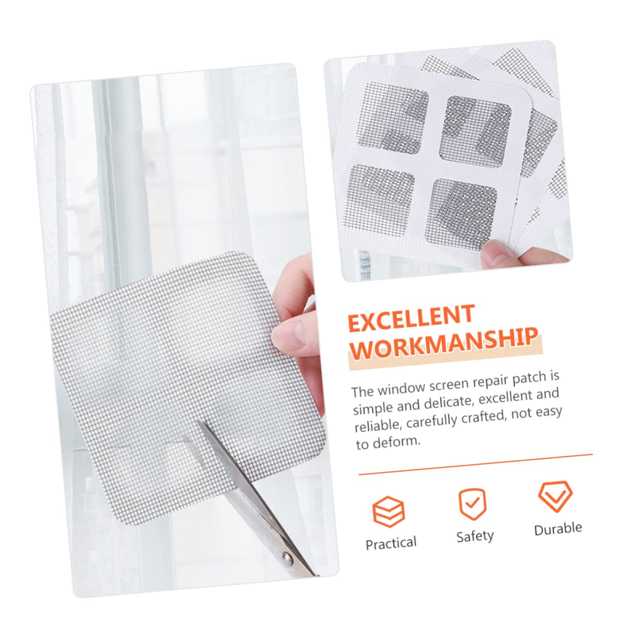 5 Sätze Reparaturset Für Fensterscheiben Reparatur Des Fenstergitterbandes Netz Film Einstellbar Siebfenstergitter Markise Glasfaser Tür Einheit Acrylkleber Black 30 Blatt * 5 DOITOOL