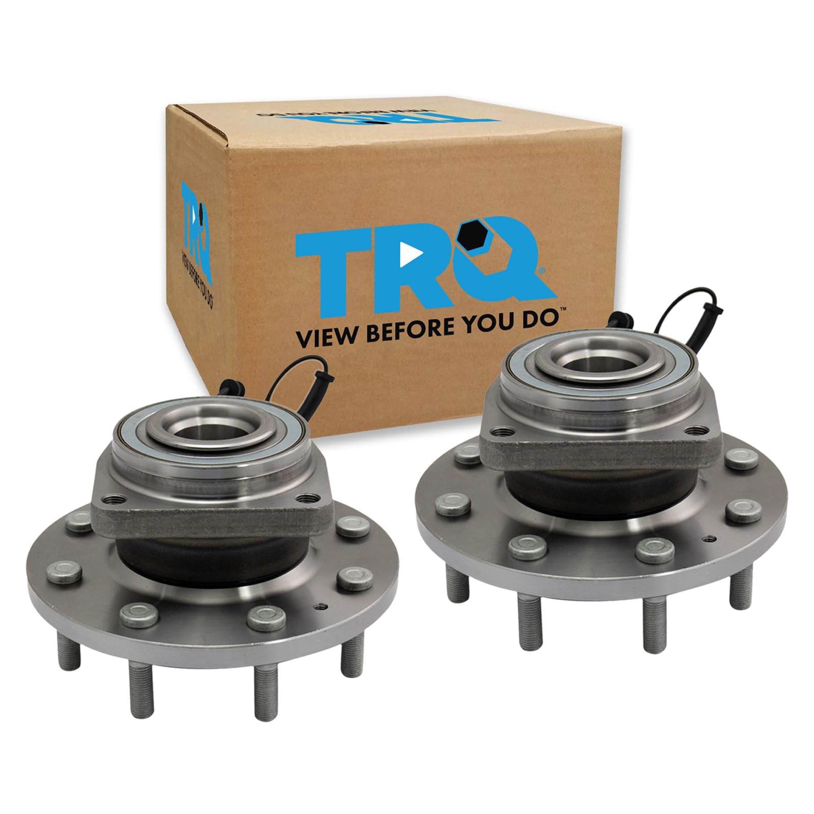 TRQ Front Left and Right Wheel Bearing and Hub Assembly Set 2 Piece