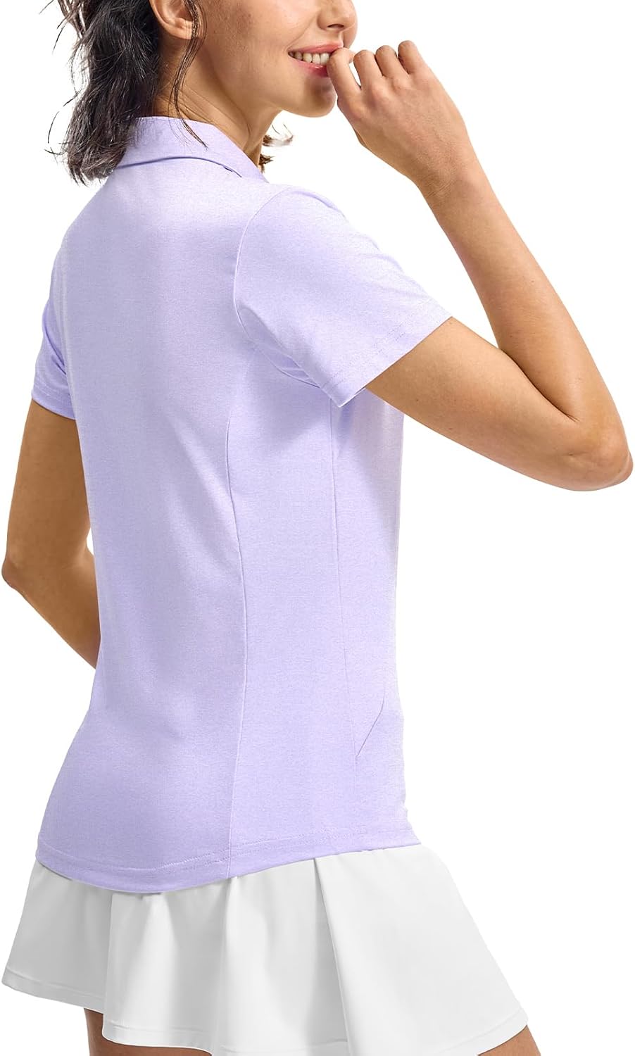 Rdruko Women's Golf Shirts Short Sleeve Dry Fit Polo Tennis V Neck Collared Athletic Shirts - Image 3