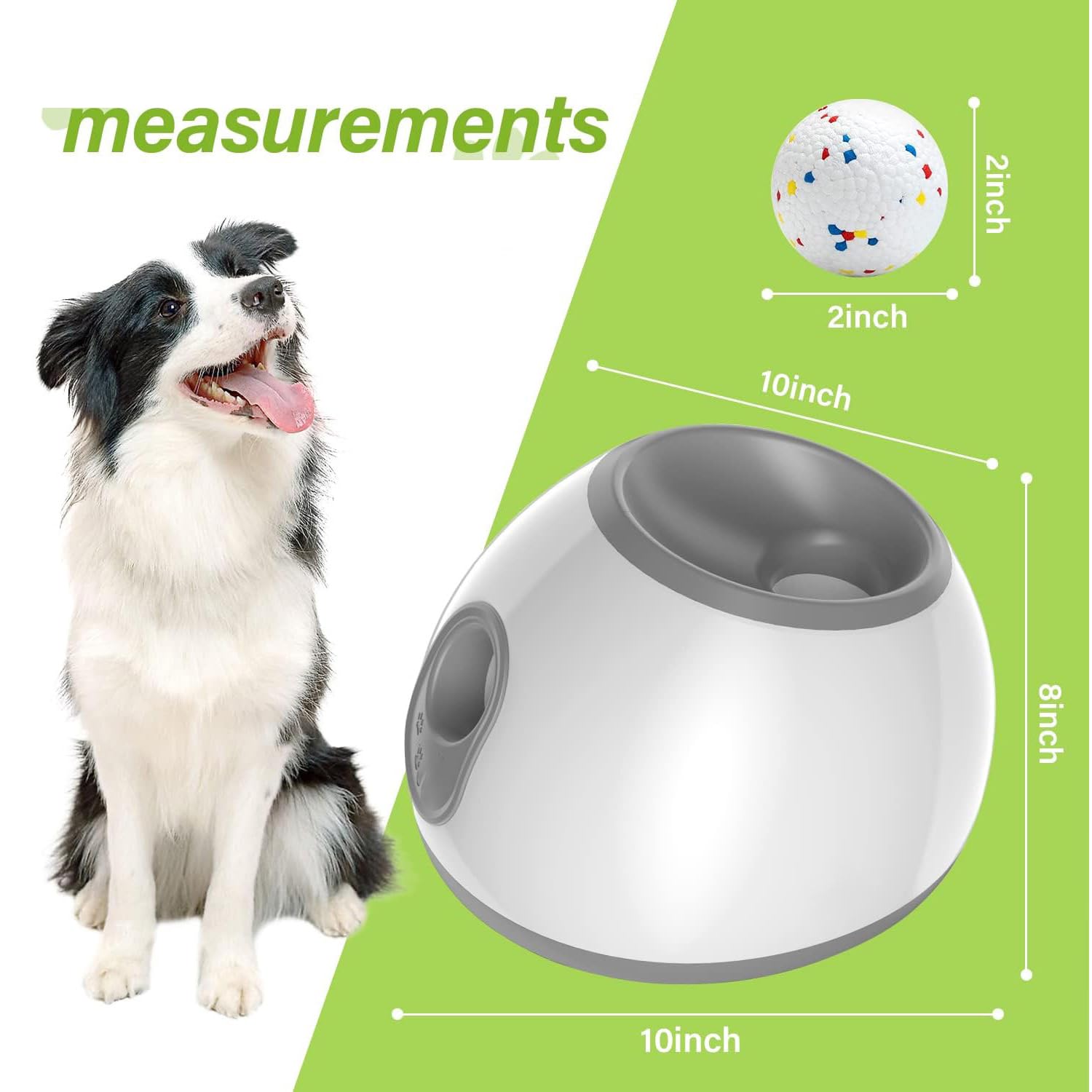Générique Lanceur de balles Automatique pour Chien – Petite Machine de Lancer de balles Automatique Interactive Amusante pour Chien avec 3 balles en Latex Durable, Distance de tir réglable de 3 à 9 m