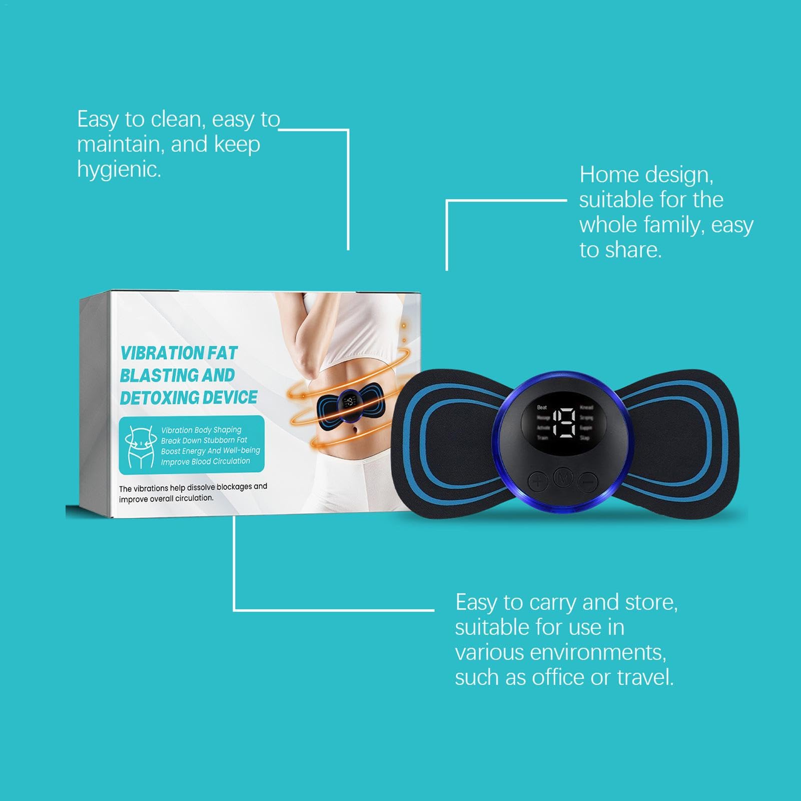 Quemador de grasa abdominal para mujeres, equipo de entrenamiento estimulador,Almohadilla de masaje para dispositivo adelgazante - Masajeador de vientre para eliminar la grasa, máquina de