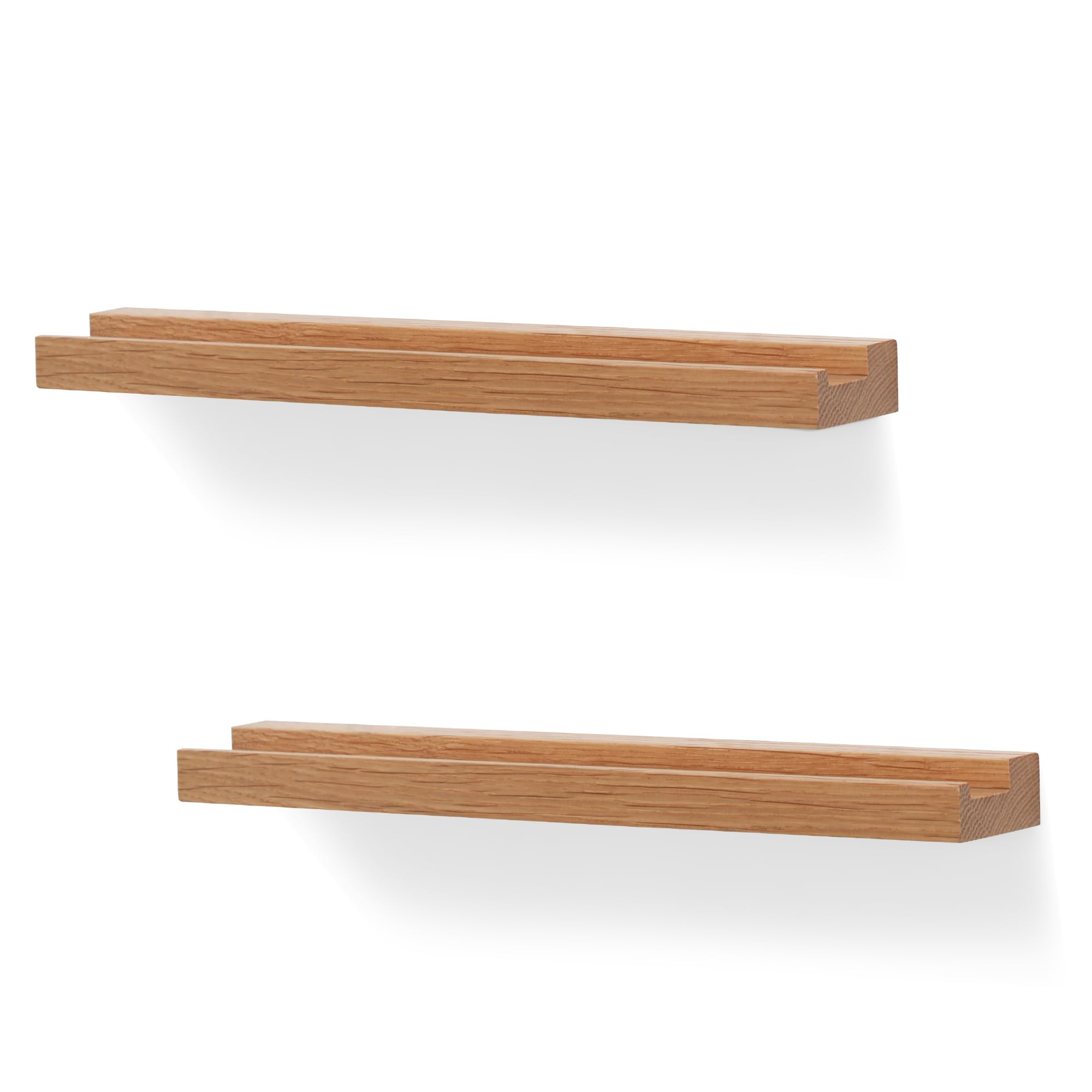 NIUBEST Vinyl Record Wall Mount,2 Pack-Vinyl Record Shelves Record Album Display Holder for LP, CD, Book Art Storage Vintage Home Decor(Wood Color)