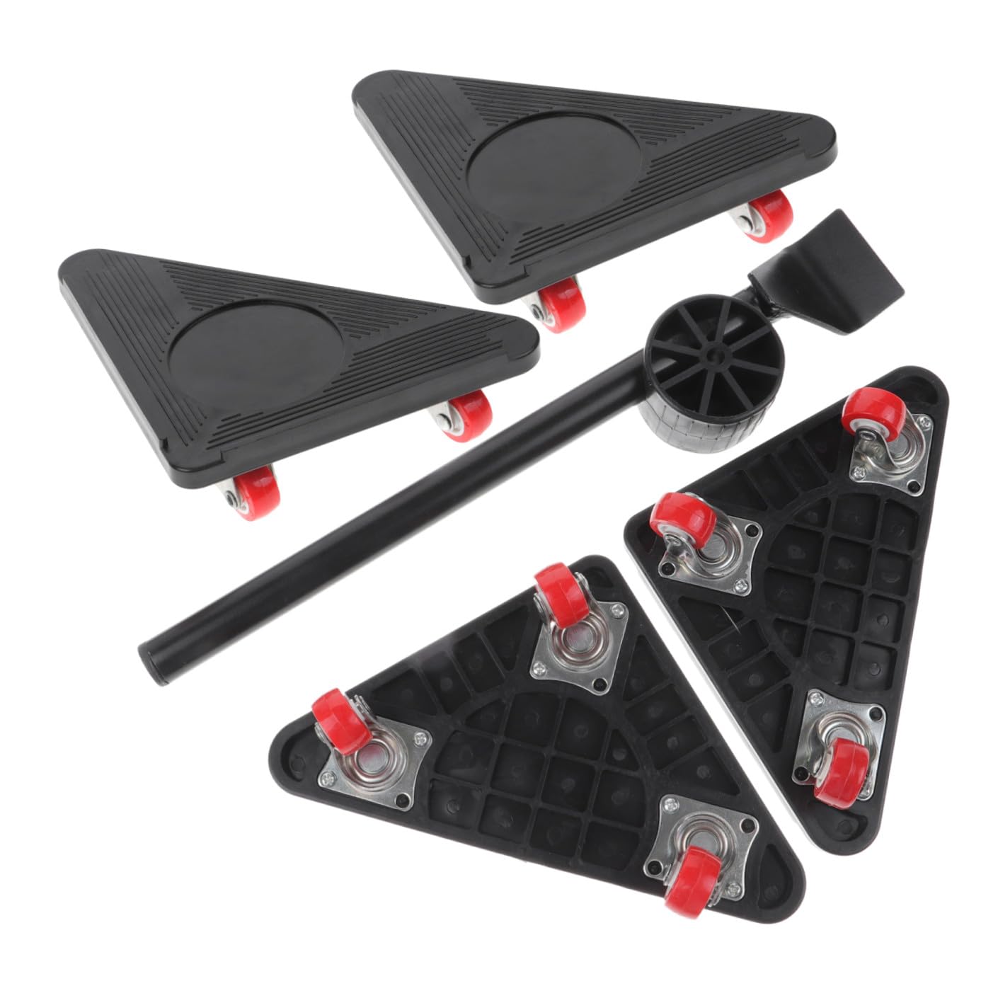 Gatuida Carrello Per Trasloco Mobili a 3 Ruote in Metallo Cuscinetti Antiscivolo, Utensile Per Sollevamento Mobili Pesanti e Trasporto Elettrodomestici, Set 5 Pezzi Per Spostamento Casa