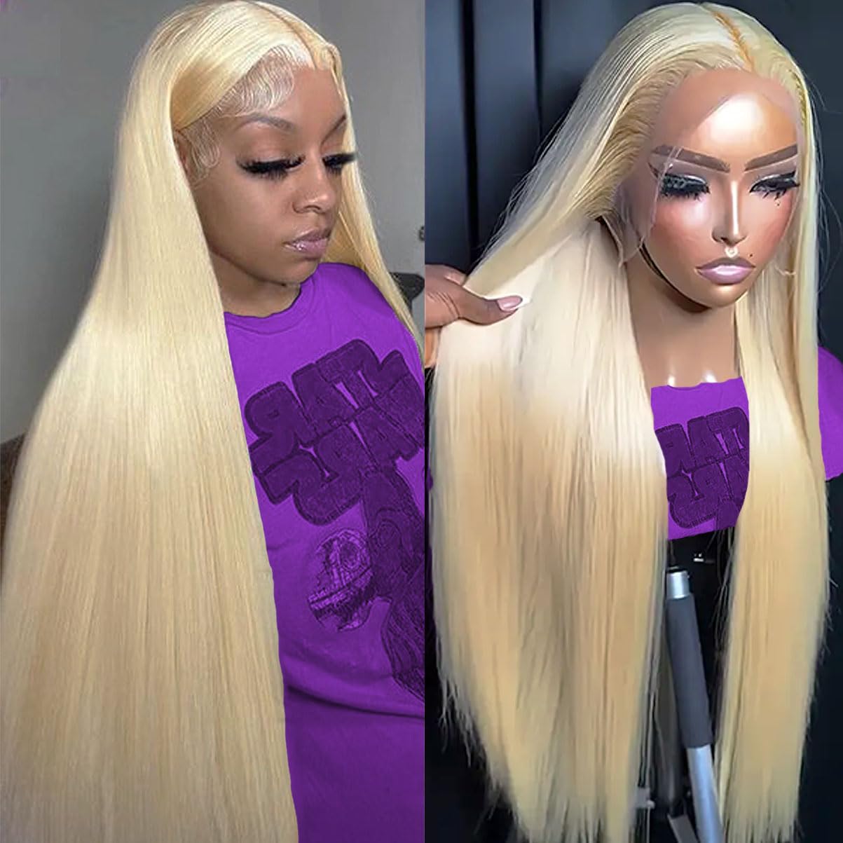 Fayniss 30 Inch 13×6 613 lace front wigs human hair 200% density straight blonde wig human hair pre plucked With Baby Hair