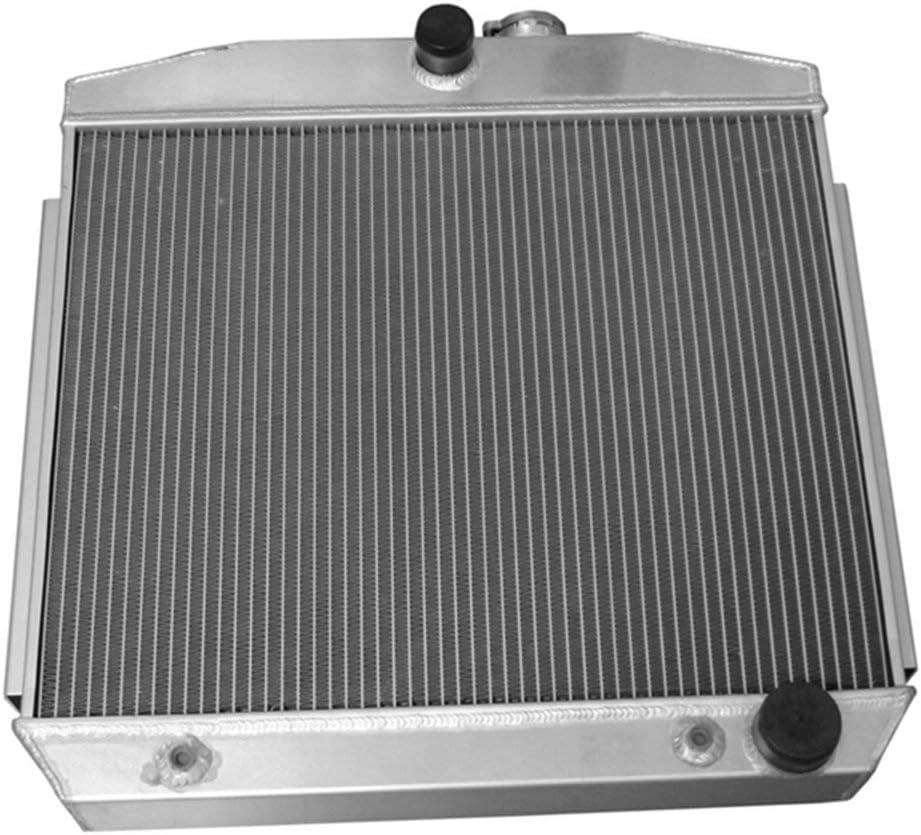 Aluminum Radiator Compatible With 1955 1956 1957 Chevy Bel Air Del Ray One-Fifty Two-Ten Series V8 Engine 6CYL 21 x 17 Core ONLY