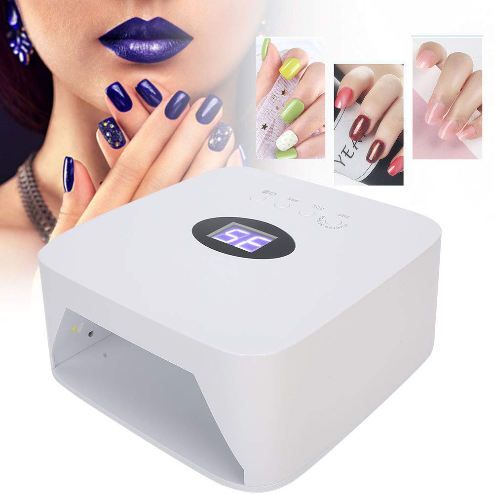Lampa do paznokci, Pedicure Żel do utwardzania lakieru do paznokci Narzędzie do manicure w domu i salonie, Automatyczny czujnik, 30 s/60 s/99 s 3 timery,