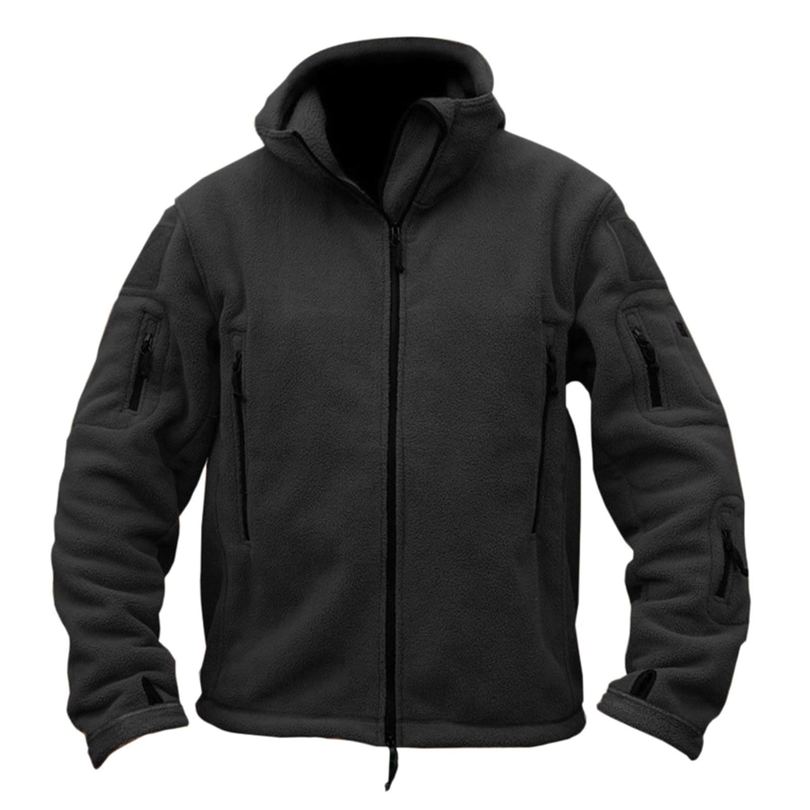 Chaqueta polar de hombre con cremallera y bolsillos para exterior 4