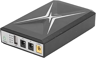 UPS Battery Backup, 8800mAh Rechargeable Mini UPS Uninterrupted Power Supply with Input DC USB Output USB 5V DC 9V 12V 2A Power Bank for Wireless Router, Modem, Security Camera