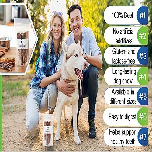 Bull Pizzle Dog Chews 100% Pure Beef Dog Treats healthy Pizzle Sticks For Dogs Delicious puppy Dog Chew Grain Free Long Lasting Natural Dog Chew Bully Sticks 100% Beef