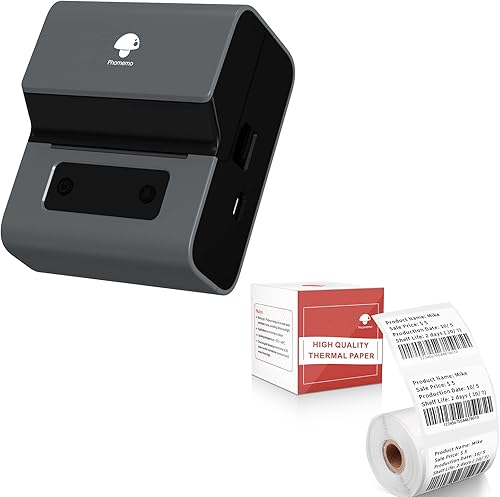 Phomemo Etiquetadoras M221 - Etiquetadora grande de 3 pulgadas con Bluetooth impresora térmica de código de barras para pequeñas empresas y uso