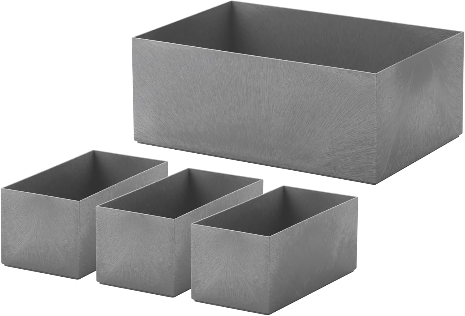 Like-IT TDS-04 Storage Box, Tie Up Box, Starter Kit (Deep 4 Pieces), Gray, Storage for Small Items, Shelf Storage, Display Storage Box, Tool Box