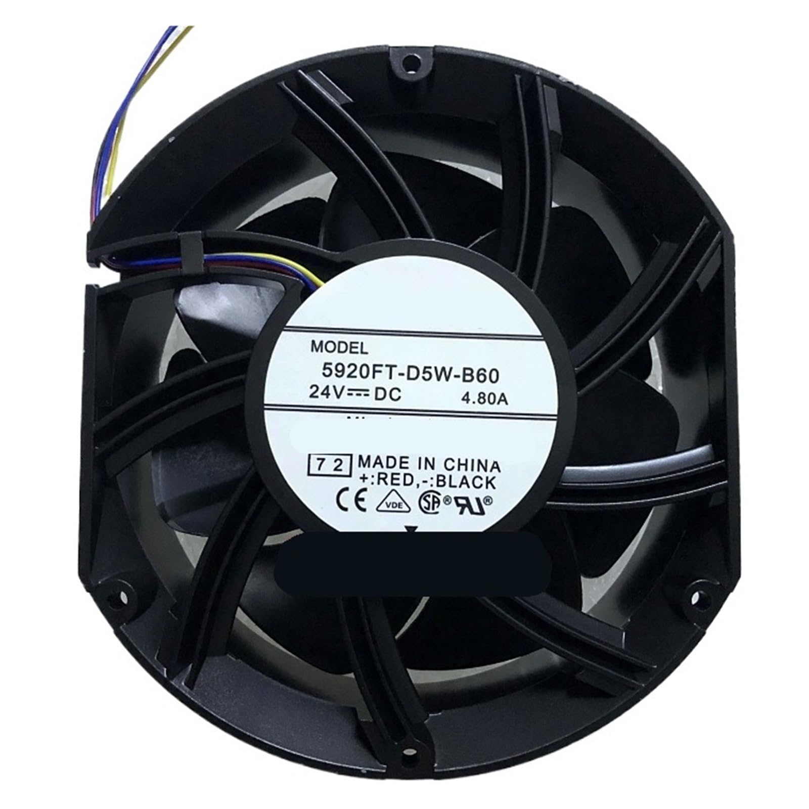 Lzikkgki One Color 5920Ft-D5w-B60 72 Dc 24V 4.8A 172X170x51mm 4-Wire Cooling Fan