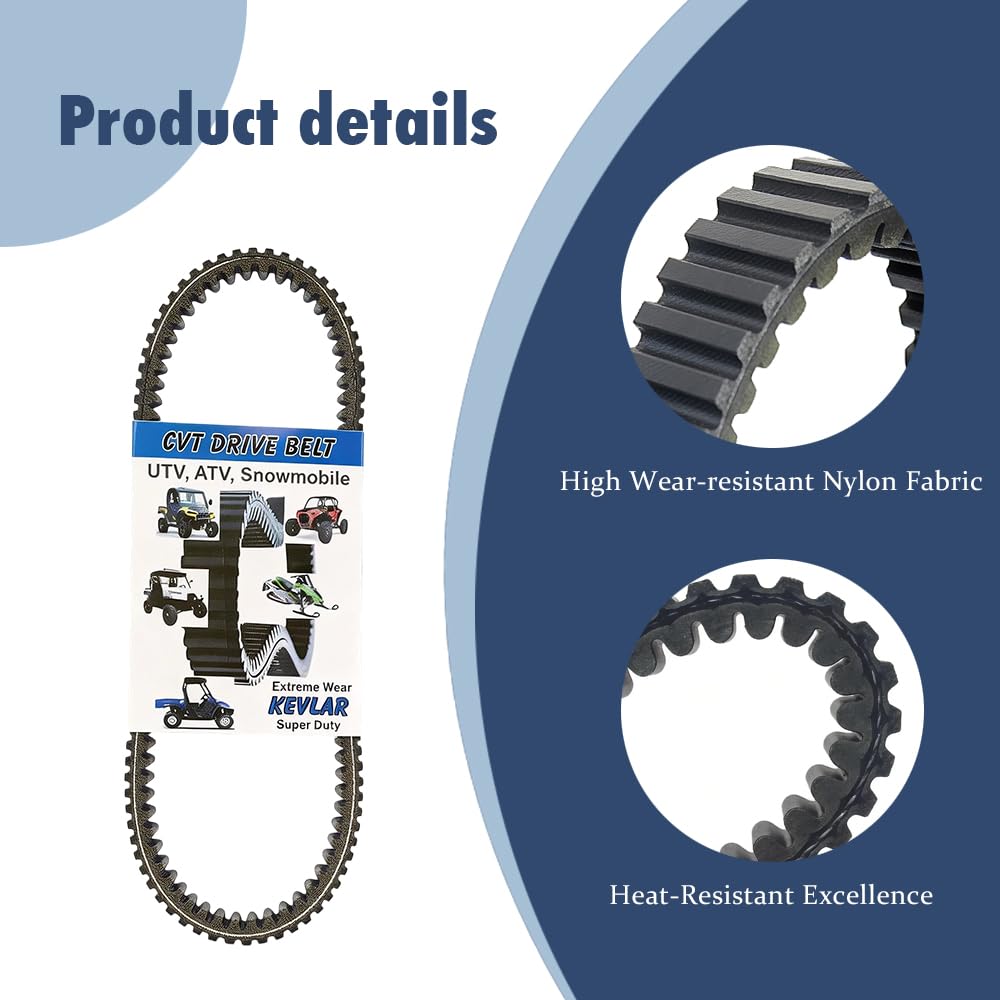 3211118 Drive Belt Compatible with Polaris Ranger 500 700 HD XP 800 Crew Sportsman 450 500 570 800 850 RZR 800 4 S Replaces 3211133 3211162 24G4022