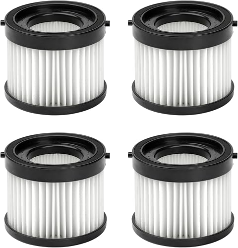 Paquete de 4 filtros de repuesto para aspiradora compatibles con Milwaukee 49-90-0160, 0882-20 M18, filtros compactos de cartucho de vacío húmedo y