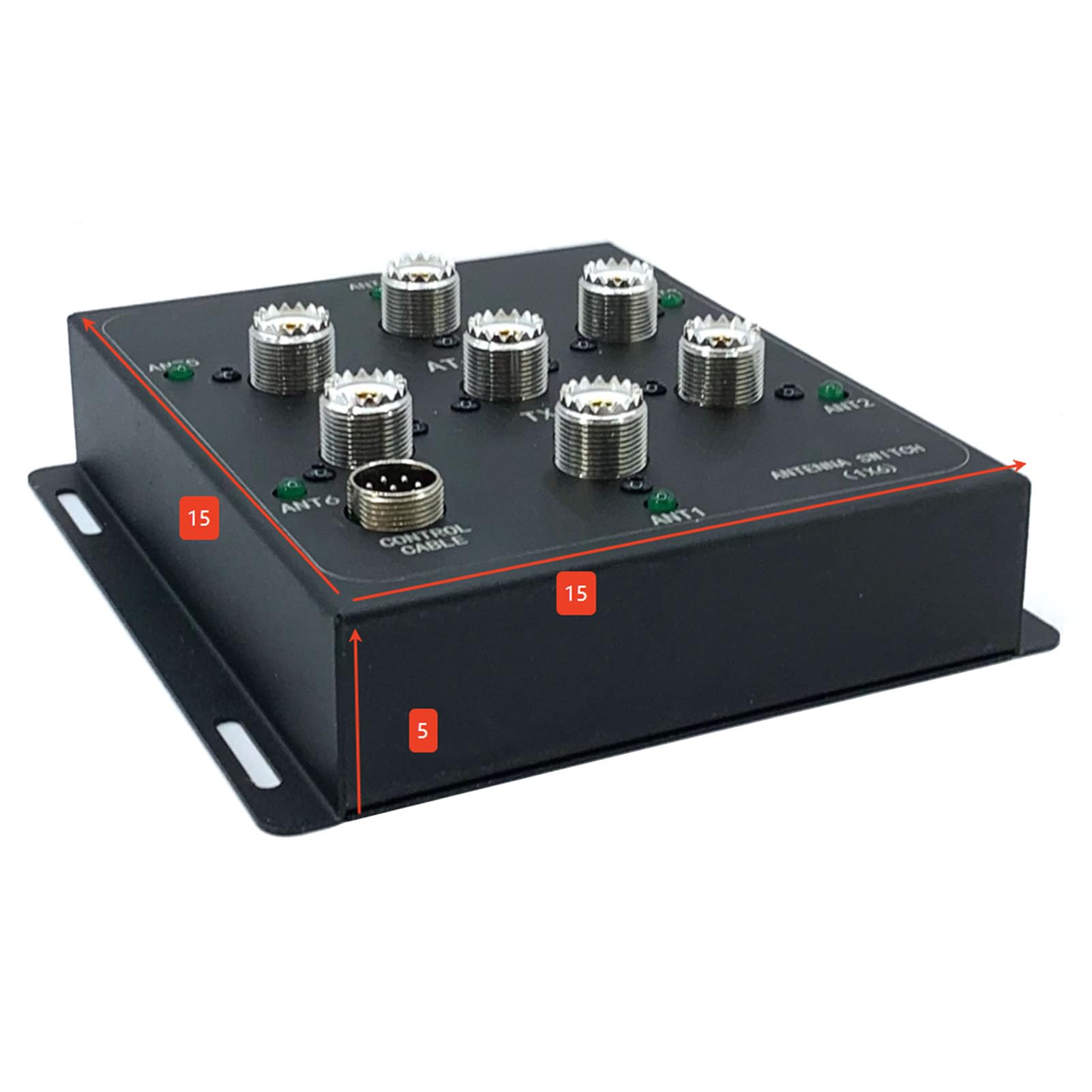 Sxhlseller Commutatore Antenna Coassiale a 6 Vie con Controller, Selettore Remoto PEP da 1,8 MHz a 55 MHz 800 W per Stazione Base e Radio Portatile con Ingresso Interfaccia SO-239