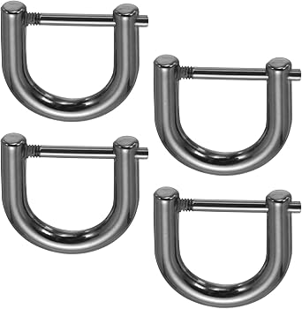 PATIKIL D-Rings Screw in Shackle, Horseshoe U Shape D Ring Zinc Alloy