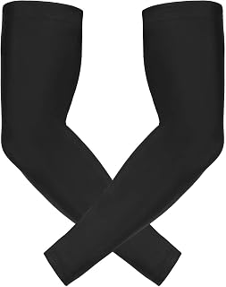 HDE Kids Arm Compression Sleeves - Basketball Shooting Sleeves for Youth Sports, Cooling UV Protection, Football Baseball 1 Pair