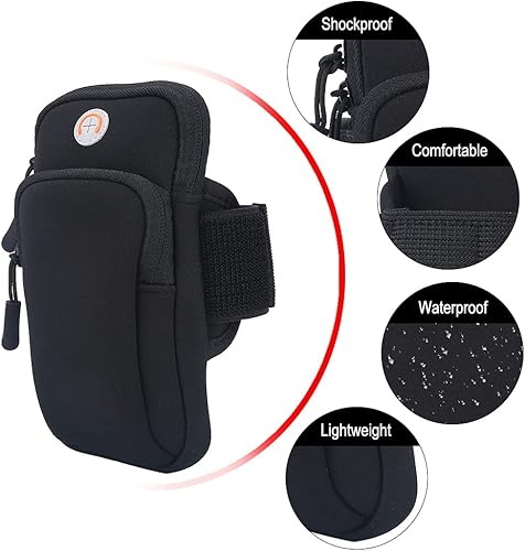 Miniatura 4 de Brazalete para teléfono celular, correr, correr, ejercicio, gimnasio, brazo, muñeca, brazalete, funda para teléfono, bolsa de brazo deportivo,