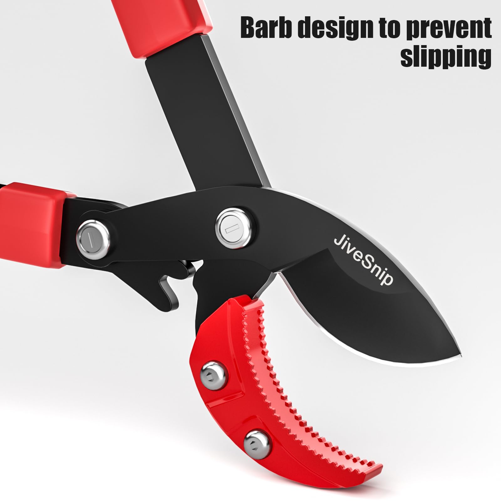 JiveSnip Sécateur de Jardinage Robuste, Coupe-Branches Avec Structure à Engrenages, Lames SK5 Avec Revêtement en Téflon, Poignées en Alliage D'aluminium
