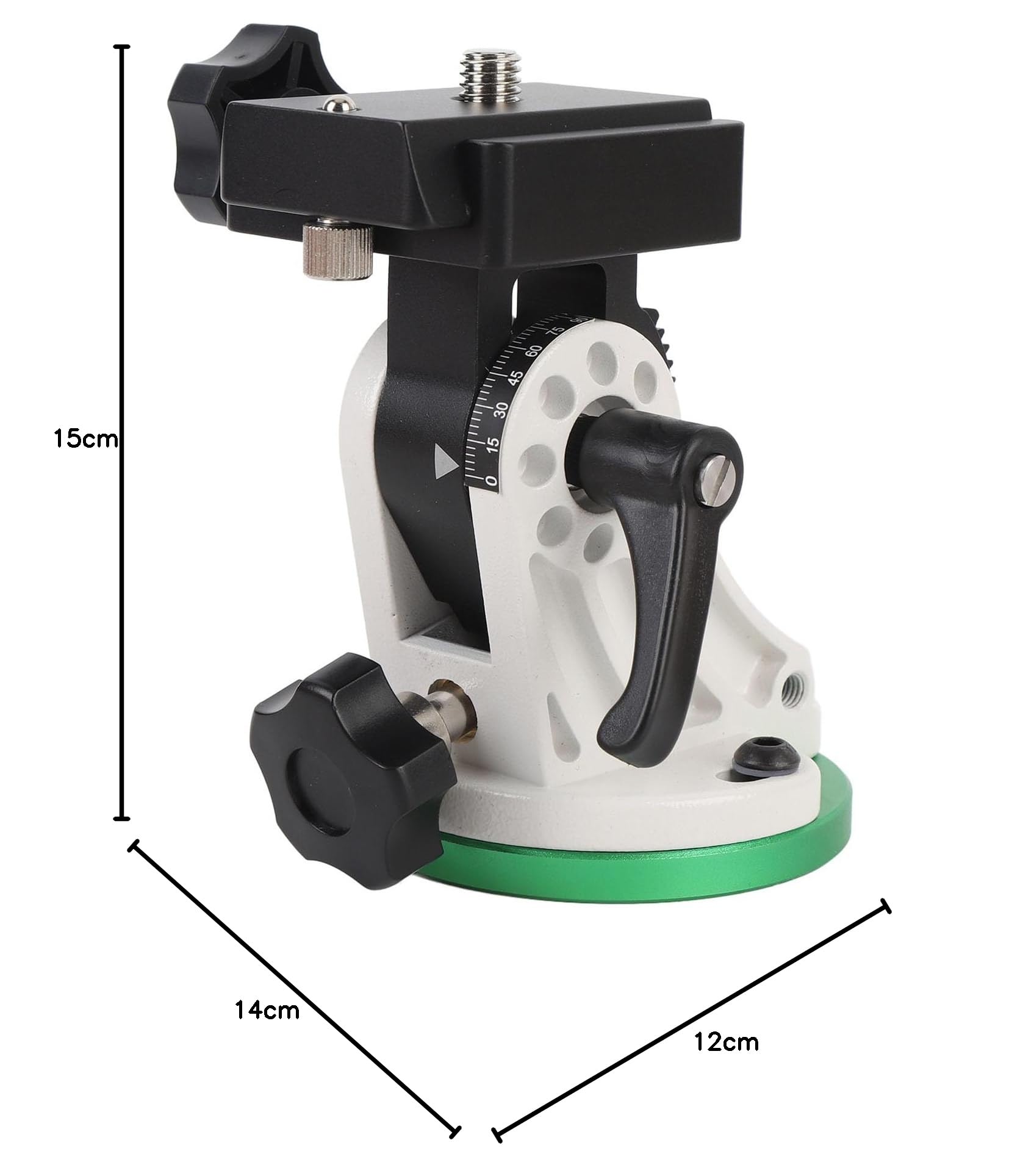 Base Latitude per per Star Field, Cuneo Equatoriale in Lega di Alluminio, Sedile con Regolazione della Latitudine a 90°, 3/8 Pollici Filettatura, Accessorio Telescopio