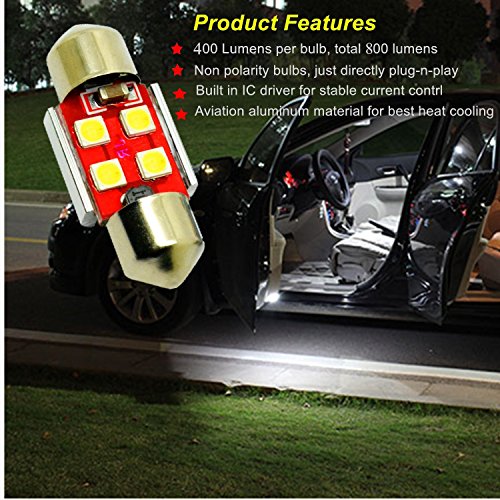 Alla Lighting 4x 800 Lumens LED Bulb CAN-BUS Xtreme 6000K miniatura 4