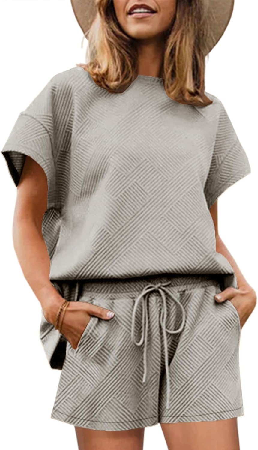 Jurken voor Dames, Dames Tweedelige Outfits Zomer Shorts Sets Lounge Bijpassende Sets Mouwloze Tops Sweatsuit 2023 Kleding Vakantie Set