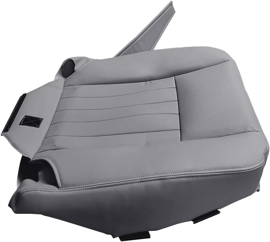 Passenger Bottom Seat Cover Replacement Perforated Fits for Lincoln Navigator 2003-2006 Microfiber Leather, Gray
