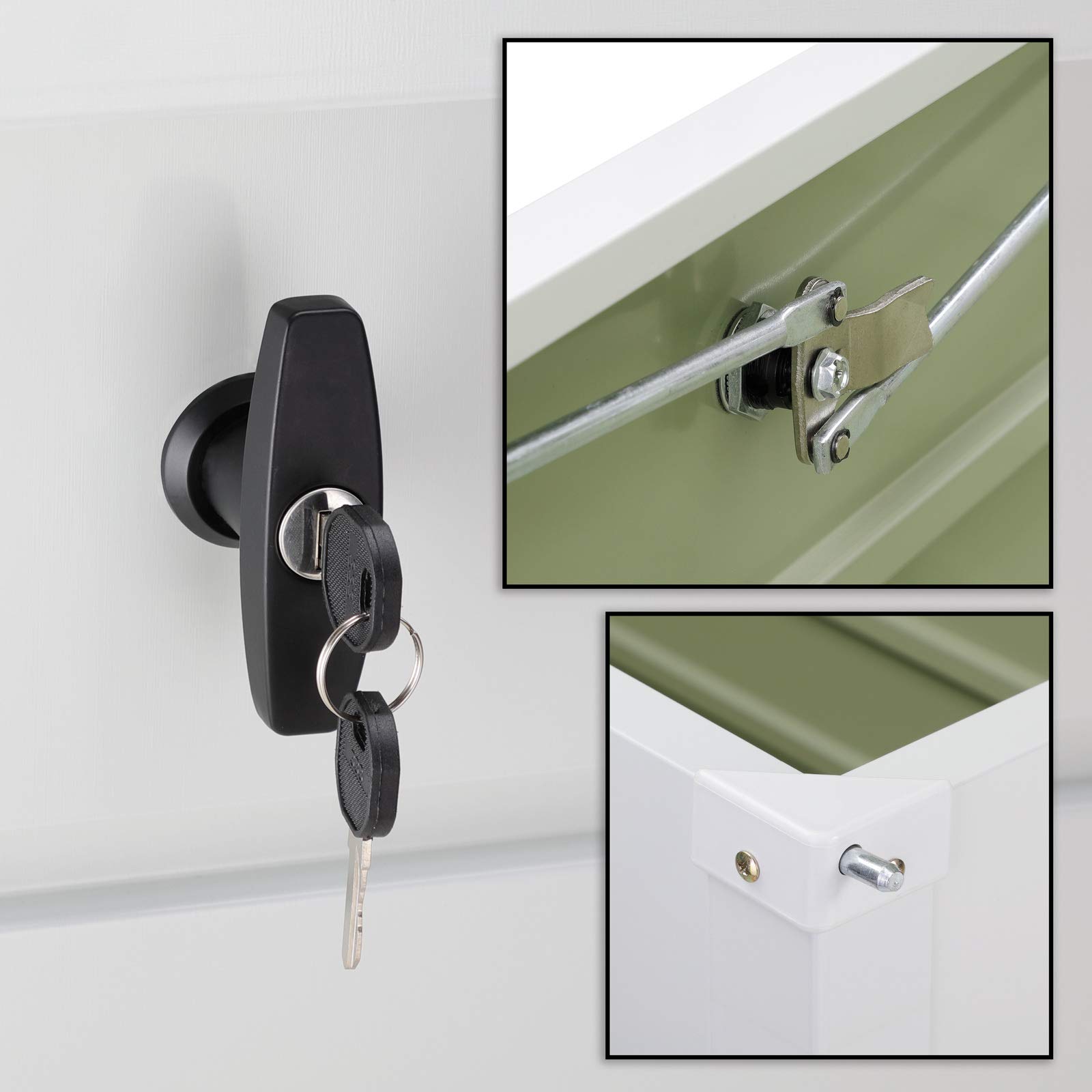 Gardebruk® Baule da Esterno con Coperchio 2 Chiavi 385L Cassapanca Contenitore Box Porta Attrezzi Bauli Giardino Contenitori Cuscini Box Utensili