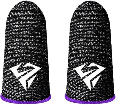 Breathable Gaming Finger Sleeves Game Gloves Anti-Sweat Thumb Finger Cots Fingertip Cover for Mobile Games PUBG/COD/LOL video game