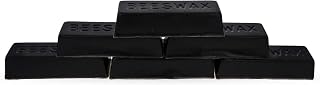Set of 6 Black Triple Filtered Rectangle Beeswaxes 6 oz