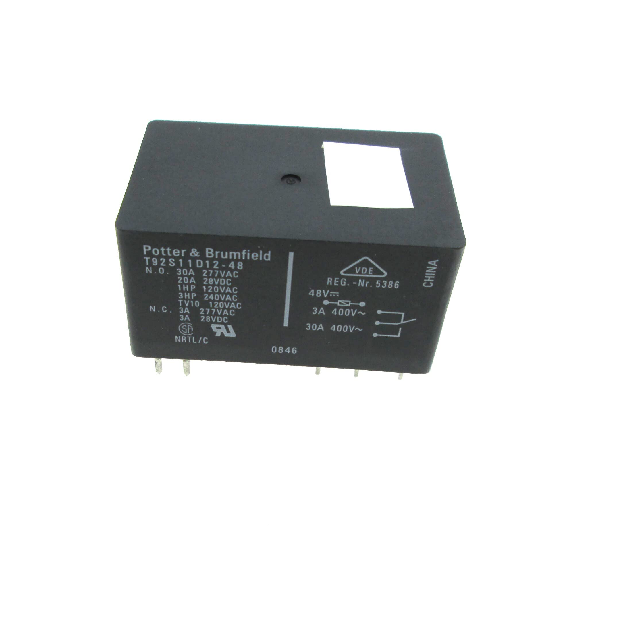 Relais 48 V T92S11D12-48 de puissance 30A pour la commutation de circuits industriels haute tension