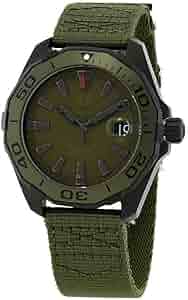 Amazon.com: Tag Heuer Aquaracer Khaki Matte Dial Automatic