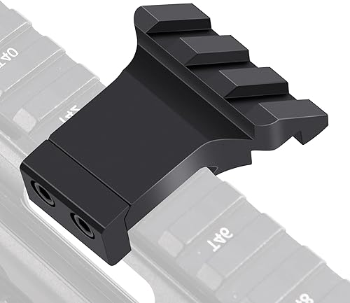 Miniatura 6 de LONSEL 45  Picatinny Offset Rail Mount, 3 4 5 ranuras 45 grados Offset Picatinny Rail Mounts Aluminio Bajo Perfil Adaptador para Linterna Laser