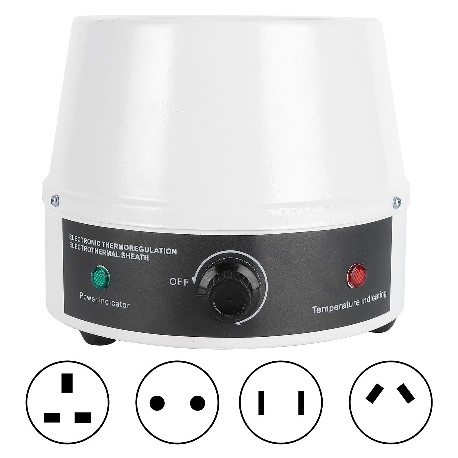 Heizmantel 500 Ml Magnetrührer Heizmantel 250W Thermostatischer Elektrischer Heizmantel Elektrischer Heizmantel Laborheizmantel für Flüssigkeitsheizung(500mL 250W EU Plug 220V)