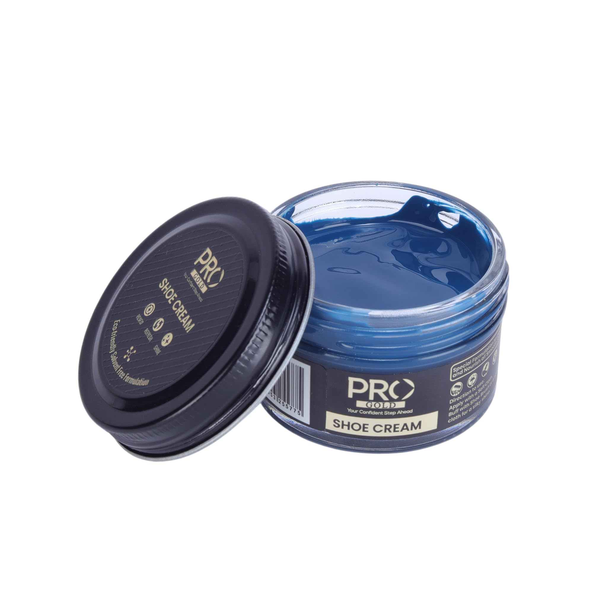 PRO Shoe Cream Polish - 45 ML | Natural Waxes Formula for Leather Shoes | Enriched with Carnauba & Bees Wax | Long-Lasting Shine | Leather Shoe Cream Polish