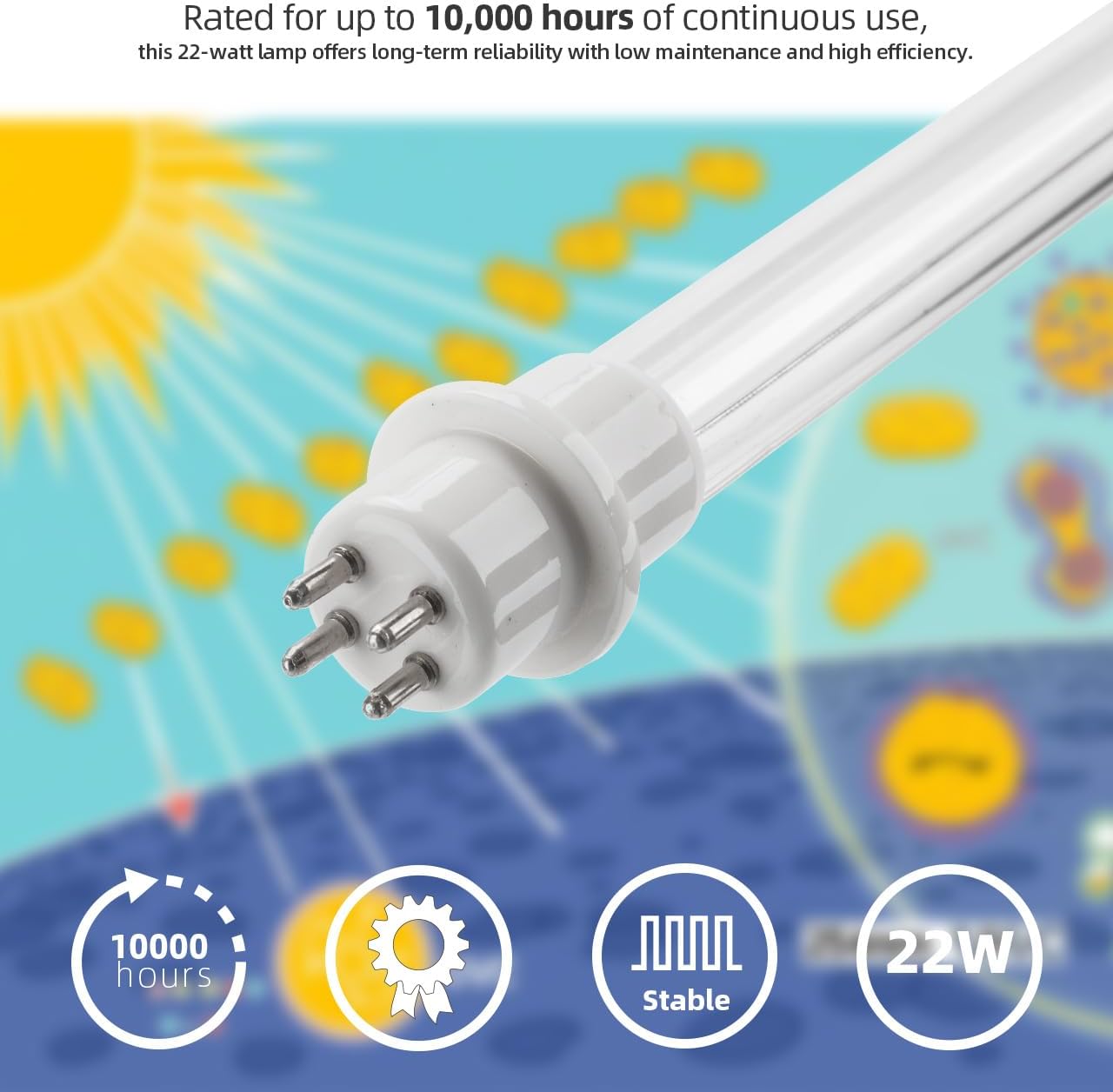 Replacement U-V Bulb Y0390 Compatible with Lennox Healthy Climate UVC 24V System, UV-C Light Bulb Replacement for HVAC System